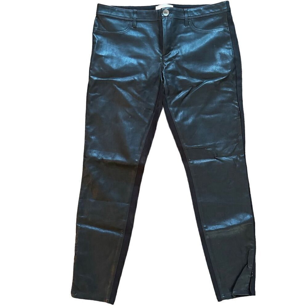 Banana Republic Women's Black Faux Leather Dress Pants Size 10